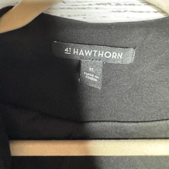 41 Hawthorn Black Scalloped Open Front Cardian Jacket 2X - Picture 2 of 3